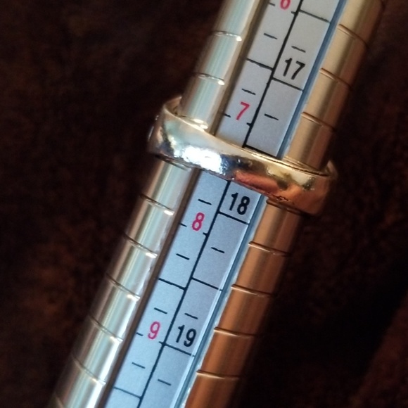 💎 oversized clear glass stone metal ring - Picture 6 of 6